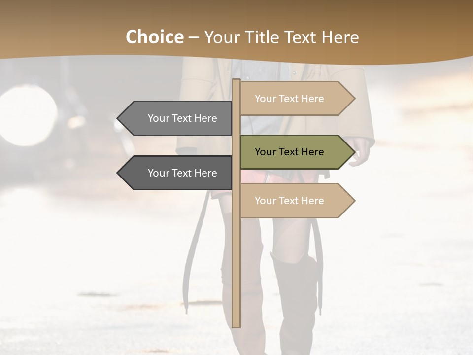 Woman Fall Evening Gown PowerPoint Template