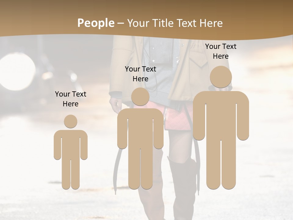 Woman Fall Evening Gown PowerPoint Template