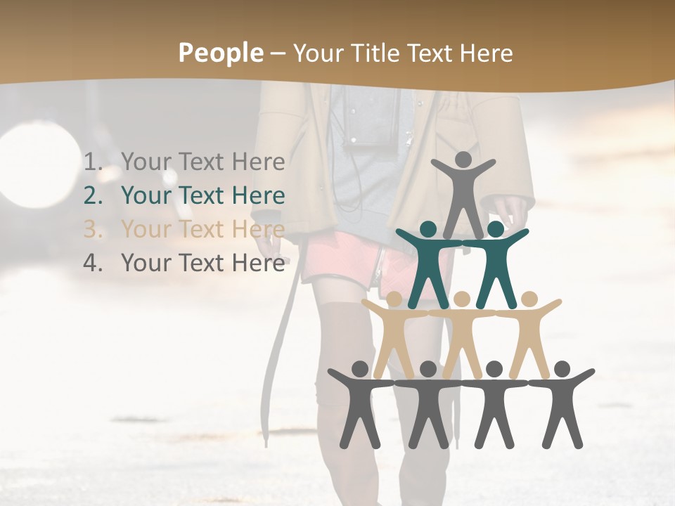 Woman Fall Evening Gown PowerPoint Template