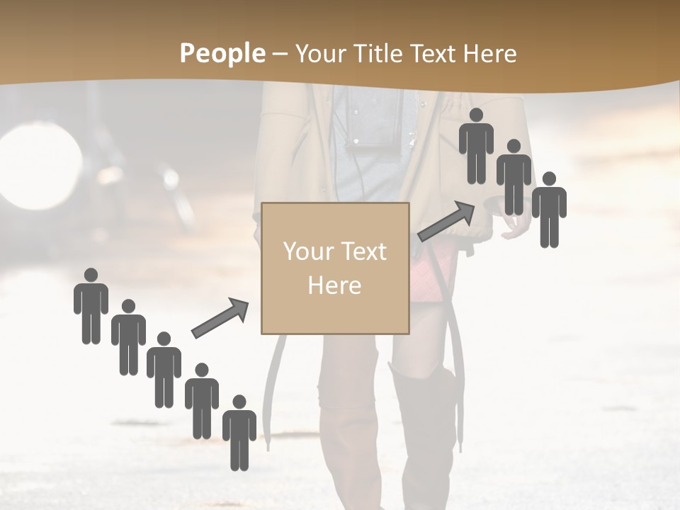 Woman Fall Evening Gown PowerPoint Template