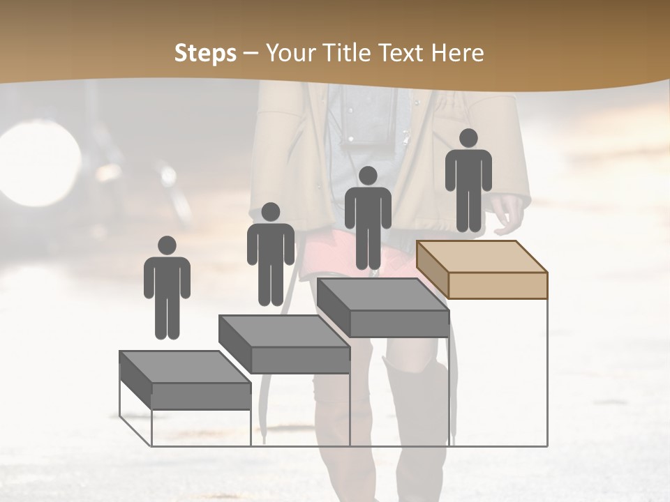 Woman Fall Evening Gown PowerPoint Template