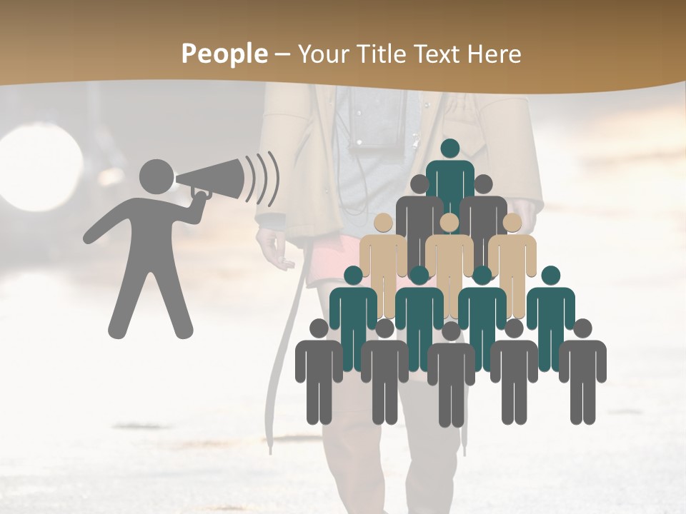 Woman Fall Evening Gown PowerPoint Template