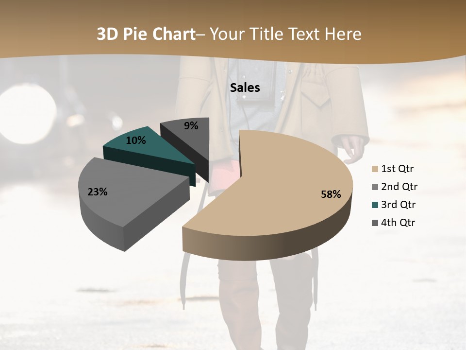 Woman Fall Evening Gown PowerPoint Template