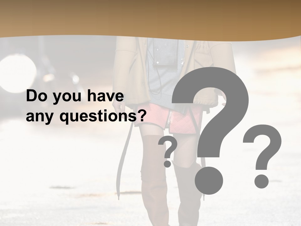 Woman Fall Evening Gown PowerPoint Template