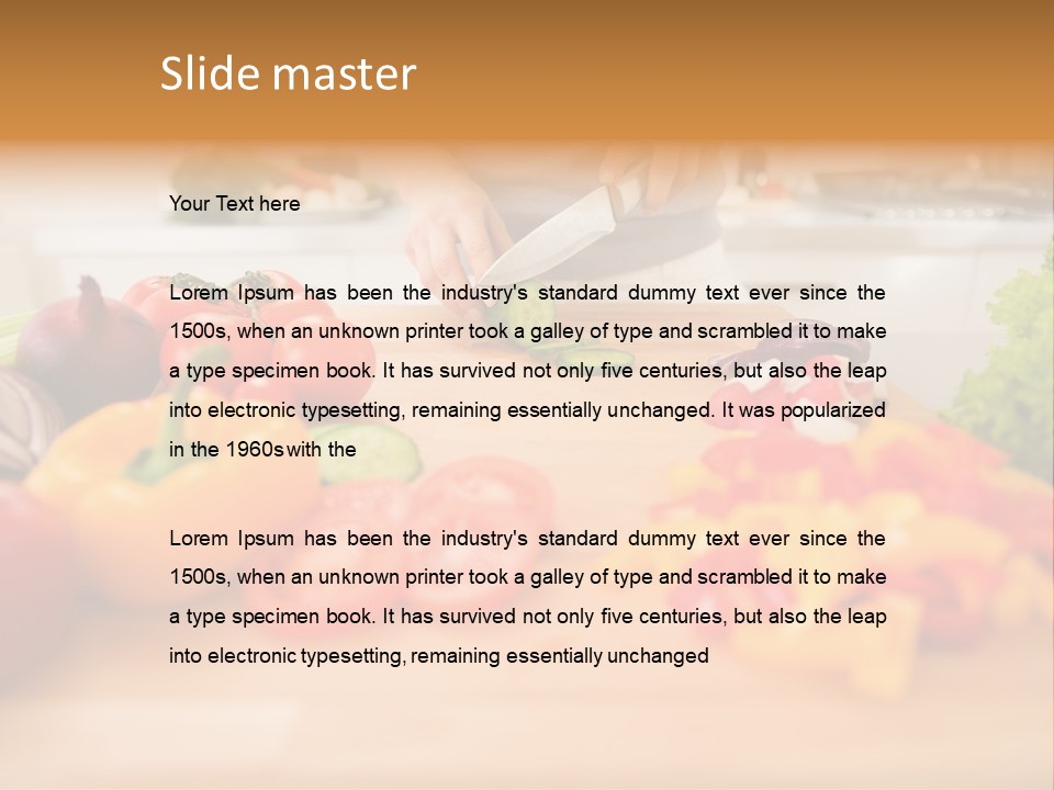 Vegetarian Woman Female PowerPoint Template