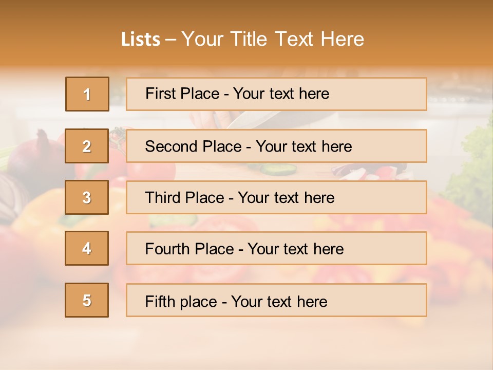 Vegetarian Woman Female PowerPoint Template