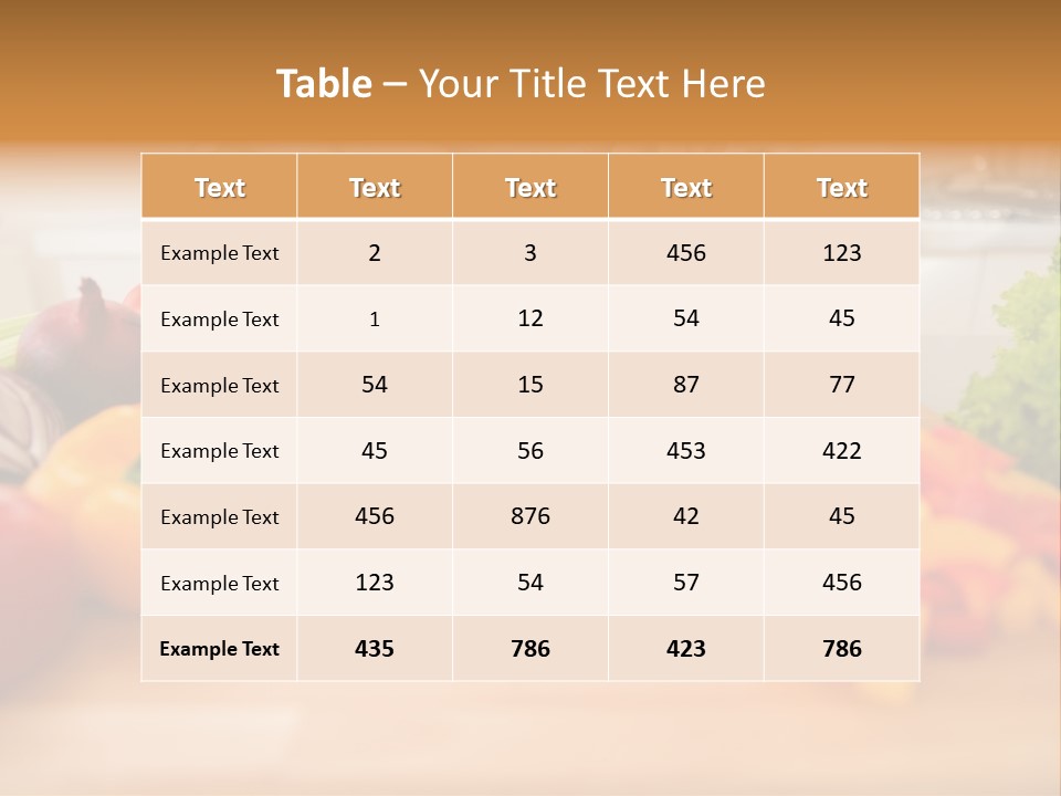 Vegetarian Woman Female PowerPoint Template