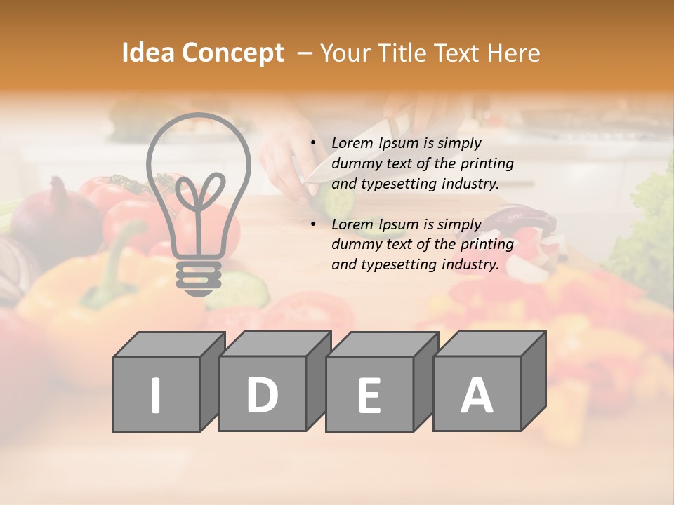 Vegetarian Woman Female PowerPoint Template