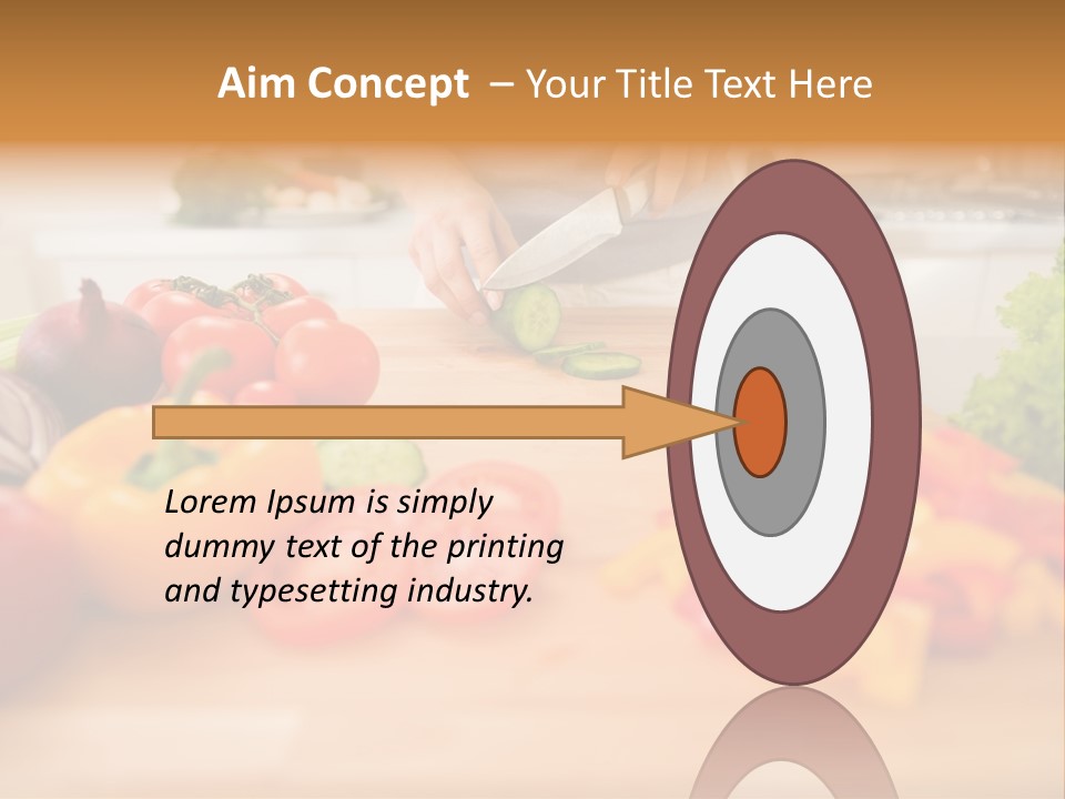 Vegetarian Woman Female PowerPoint Template