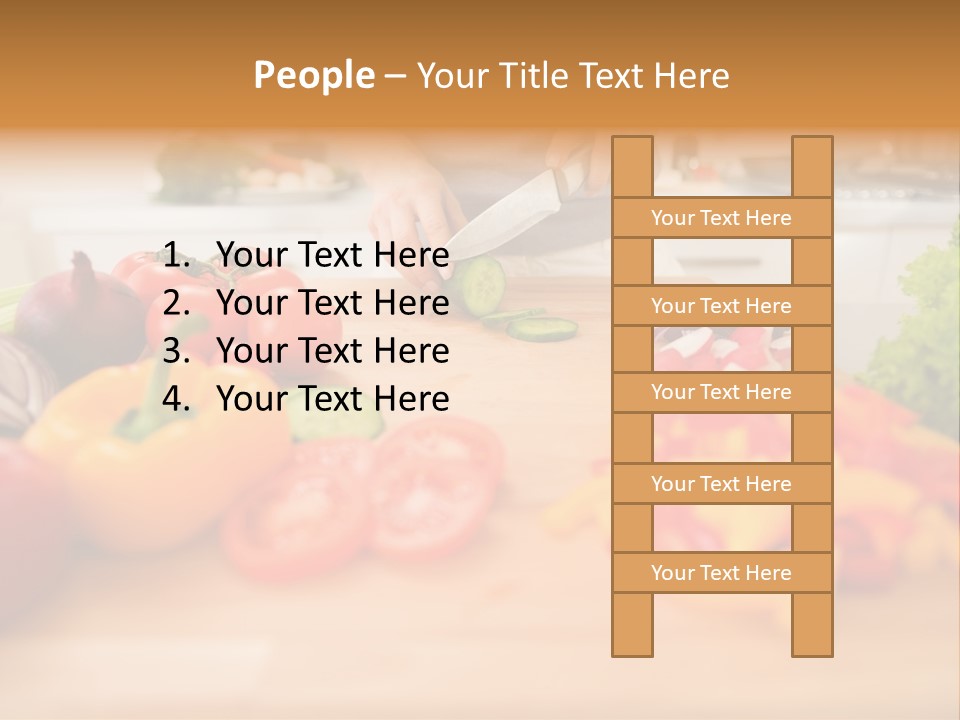 Vegetarian Woman Female PowerPoint Template