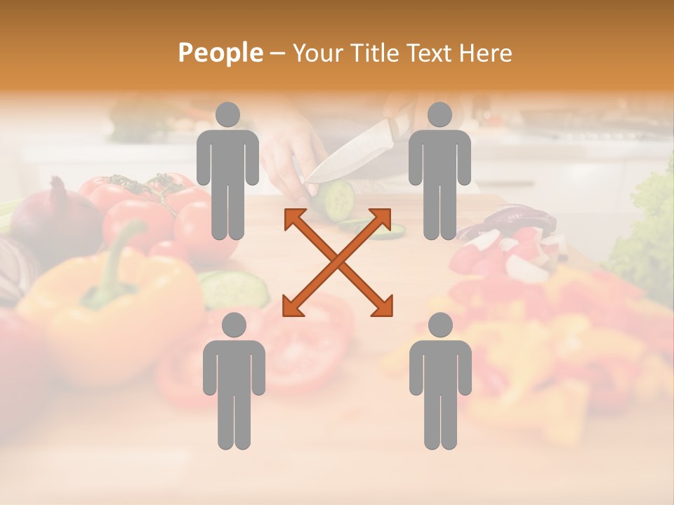 Vegetarian Woman Female PowerPoint Template