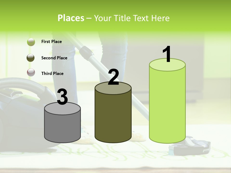 Female House Mopping PowerPoint Template