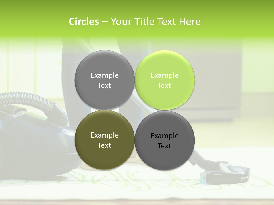 Female House Mopping PowerPoint Template