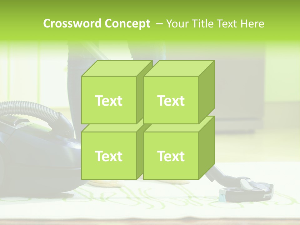 Female House Mopping PowerPoint Template