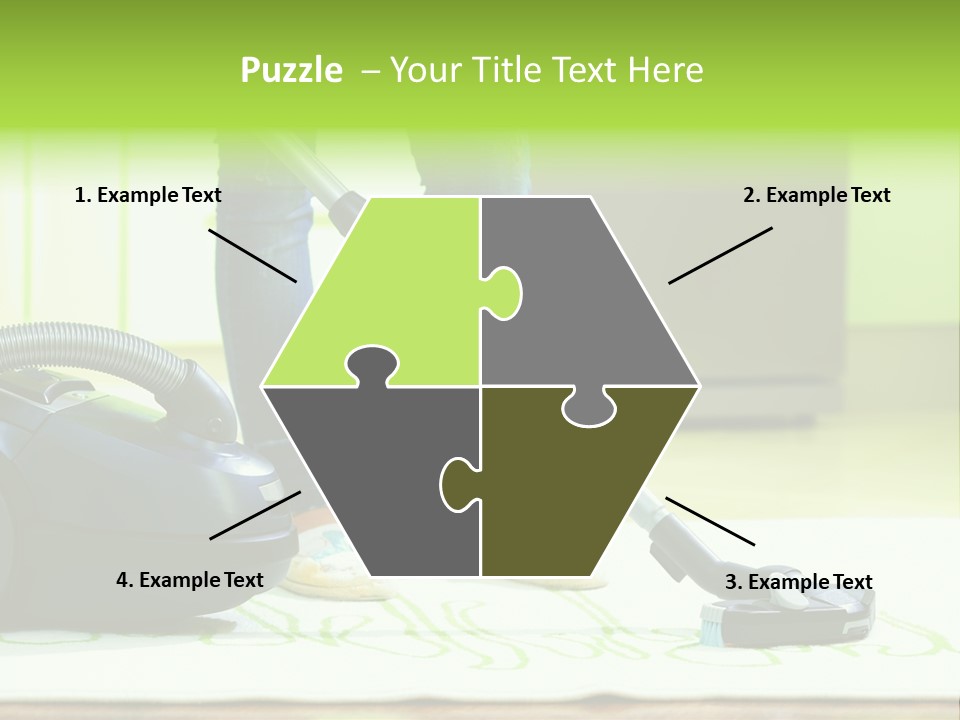 Female House Mopping PowerPoint Template