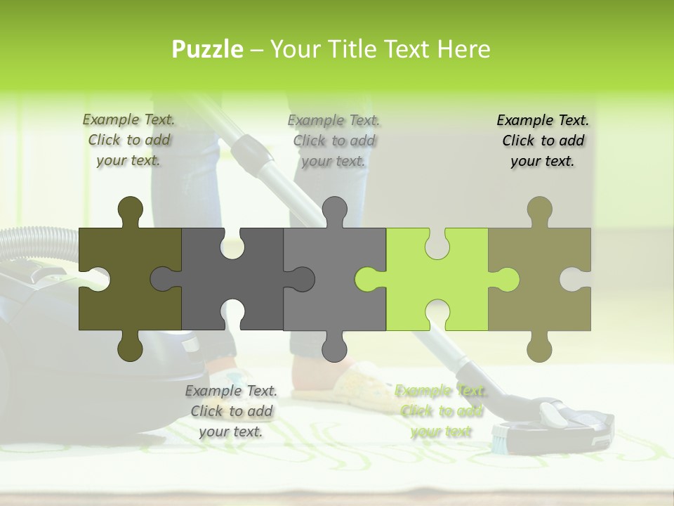 Female House Mopping PowerPoint Template