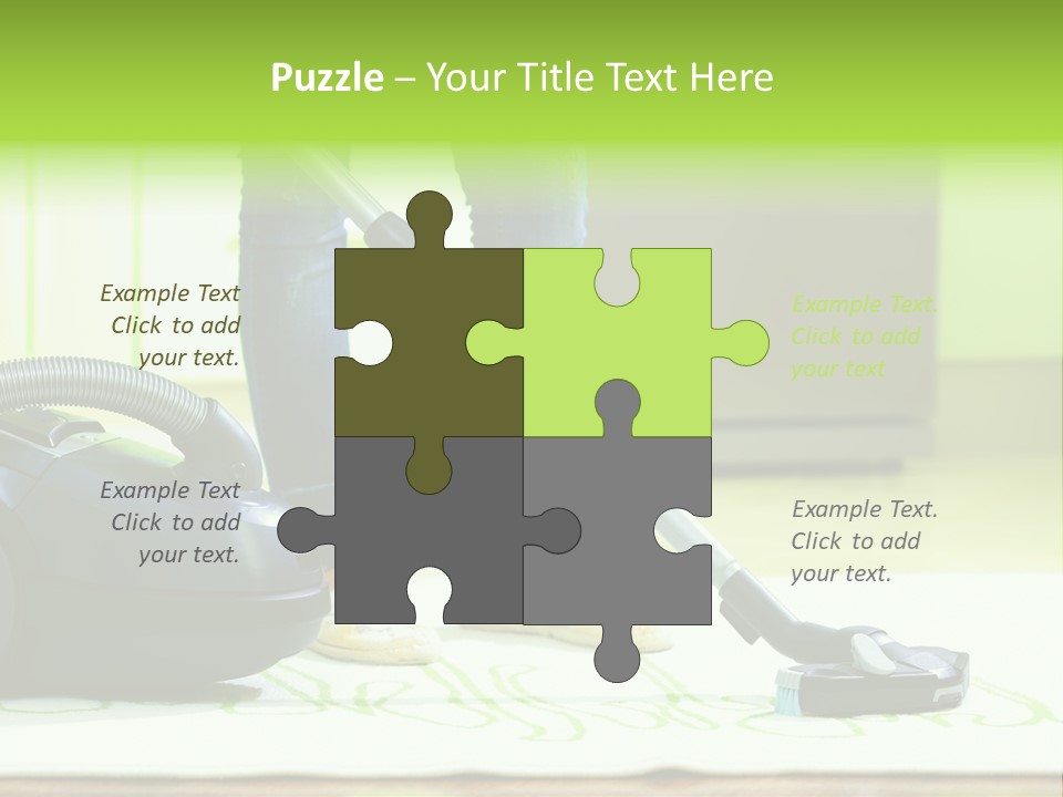 Female House Mopping PowerPoint Template