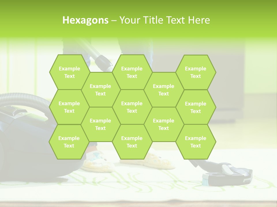 Female House Mopping PowerPoint Template