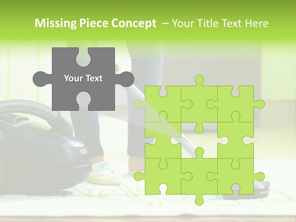 Female House Mopping PowerPoint Template