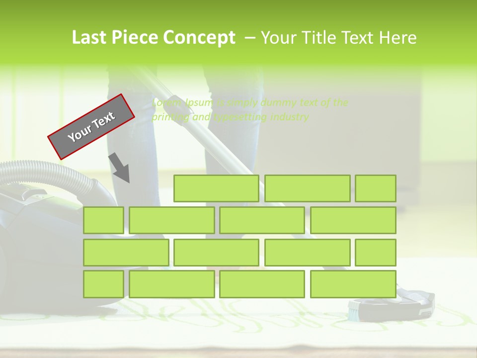 Female House Mopping PowerPoint Template