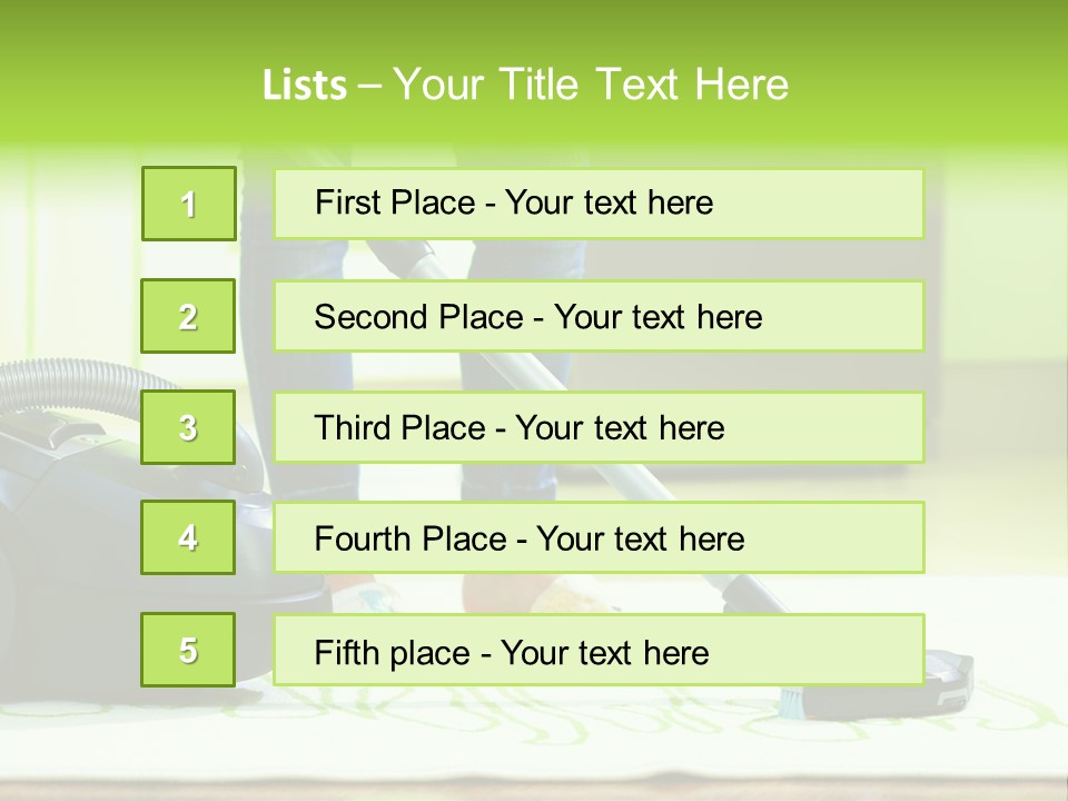 Female House Mopping PowerPoint Template