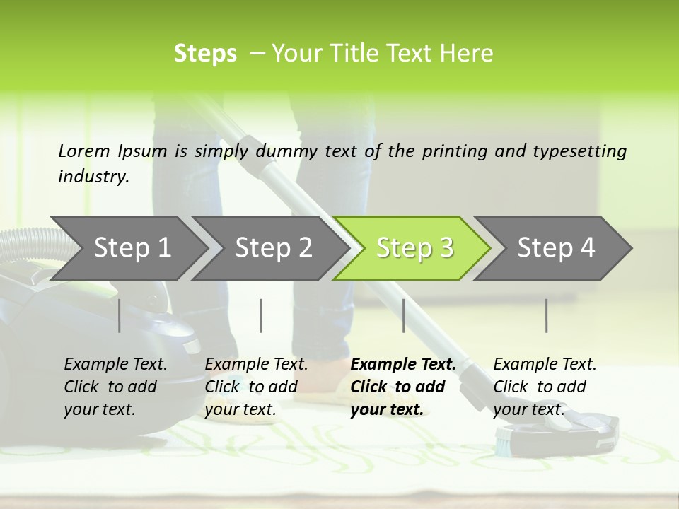 Female House Mopping PowerPoint Template