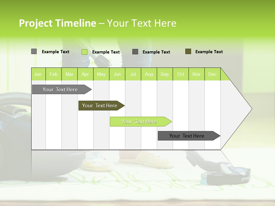 Female House Mopping PowerPoint Template