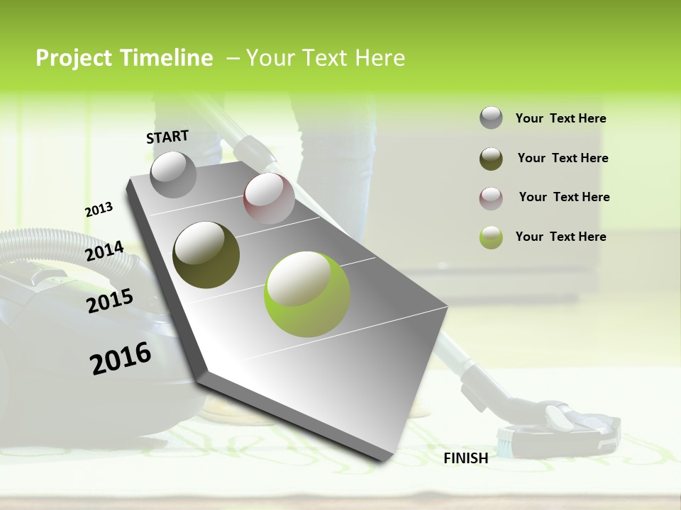 Female House Mopping PowerPoint Template