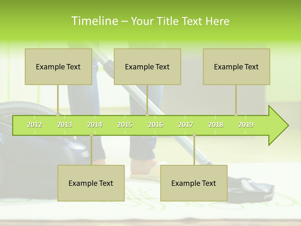 Female House Mopping PowerPoint Template