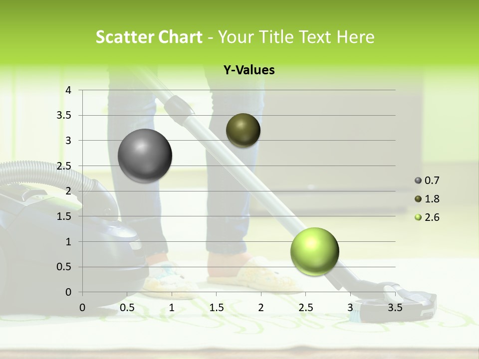 Female House Mopping PowerPoint Template