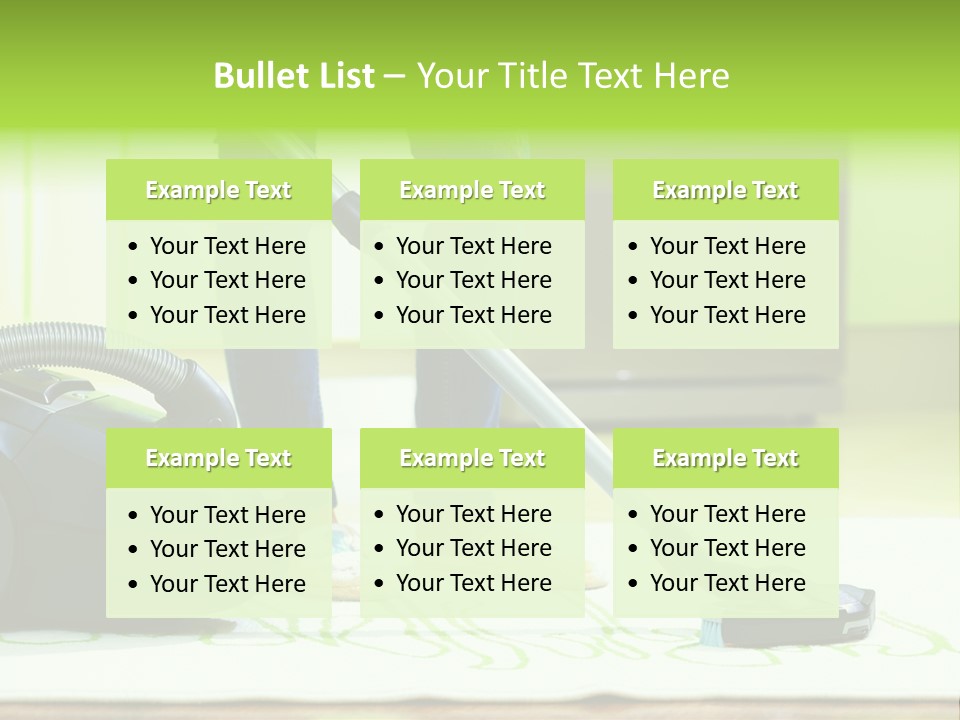 Female House Mopping PowerPoint Template