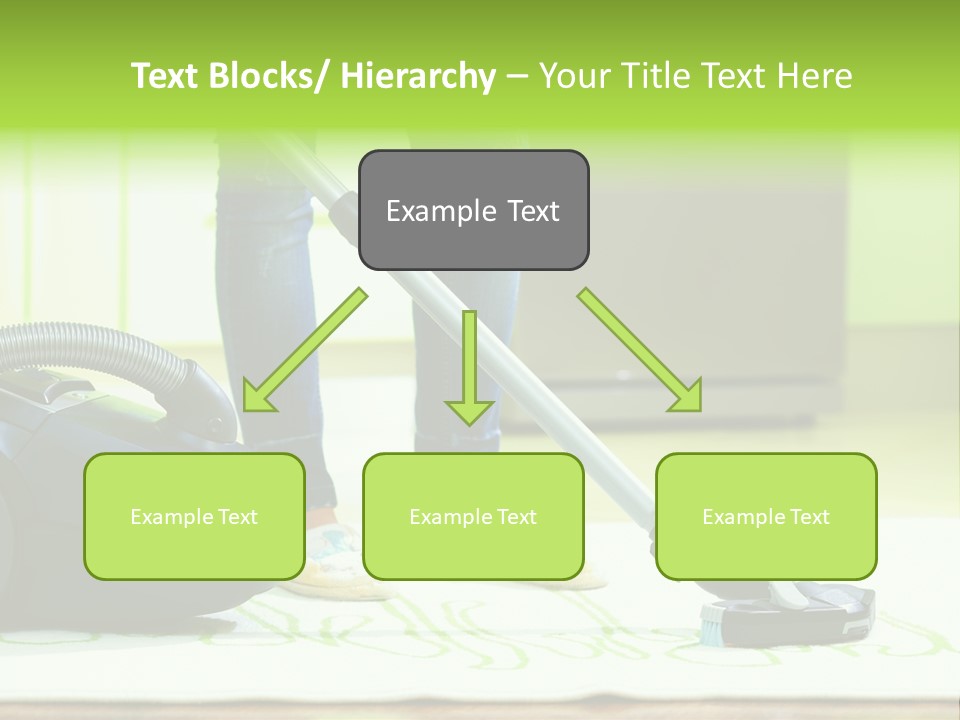 Female House Mopping PowerPoint Template