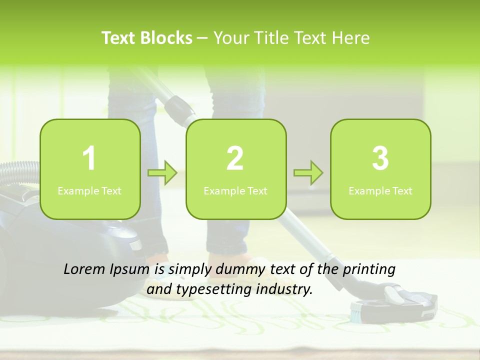 Female House Mopping PowerPoint Template