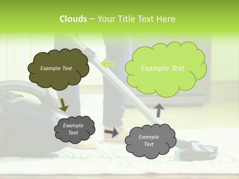 Female House Mopping PowerPoint Template