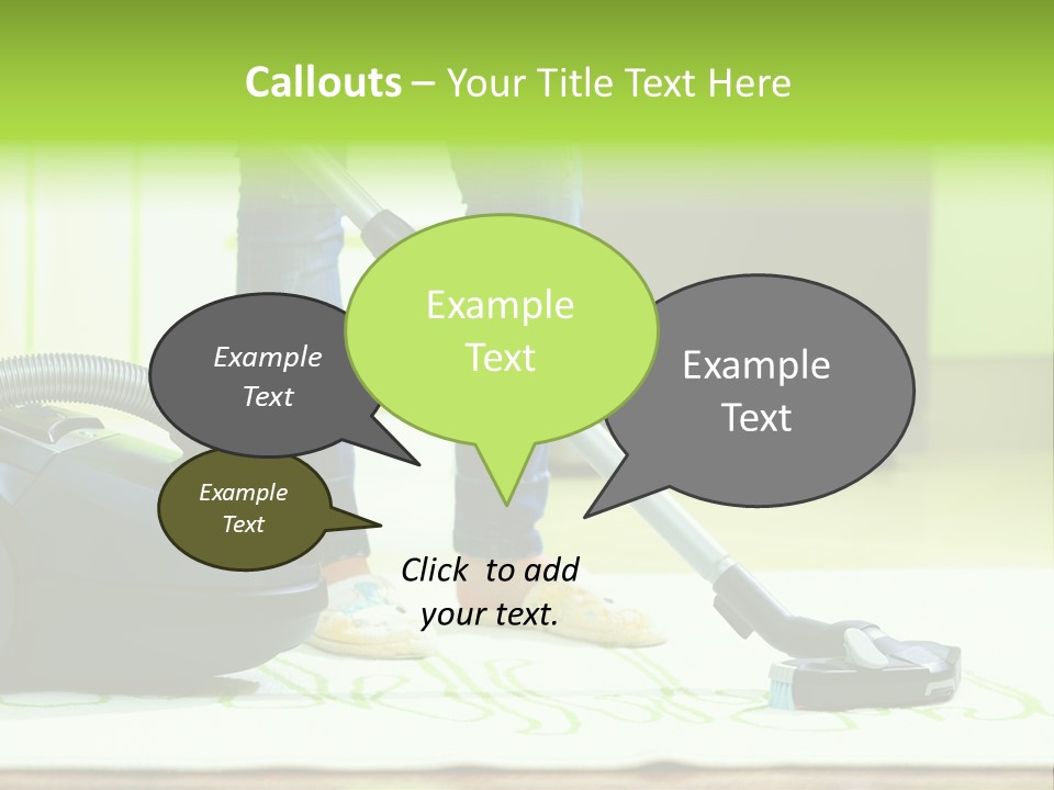 Female House Mopping PowerPoint Template