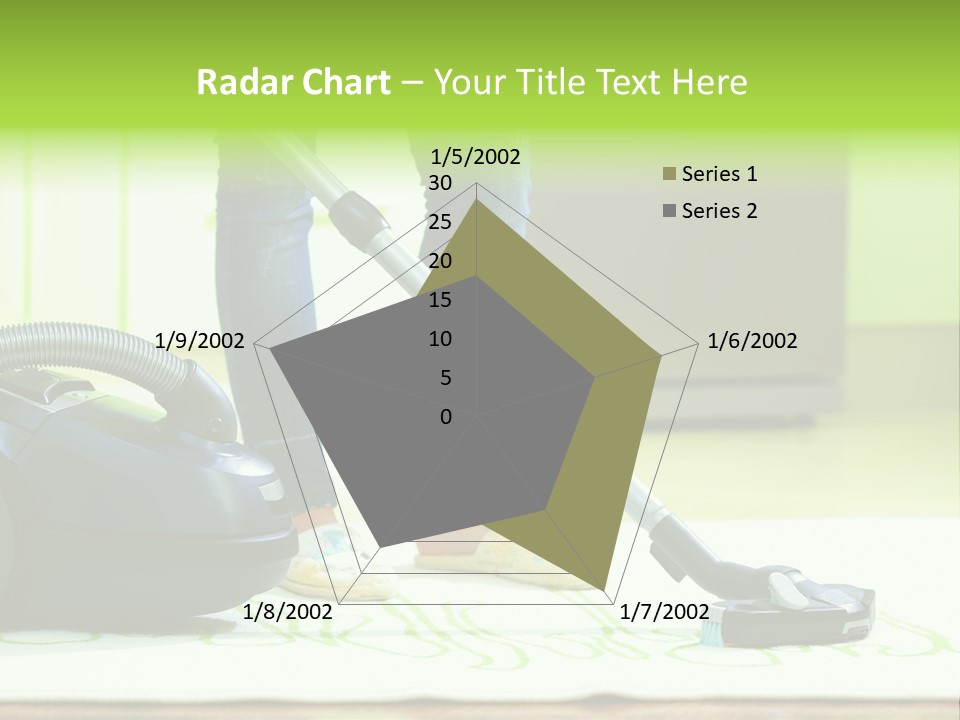 Female House Mopping PowerPoint Template