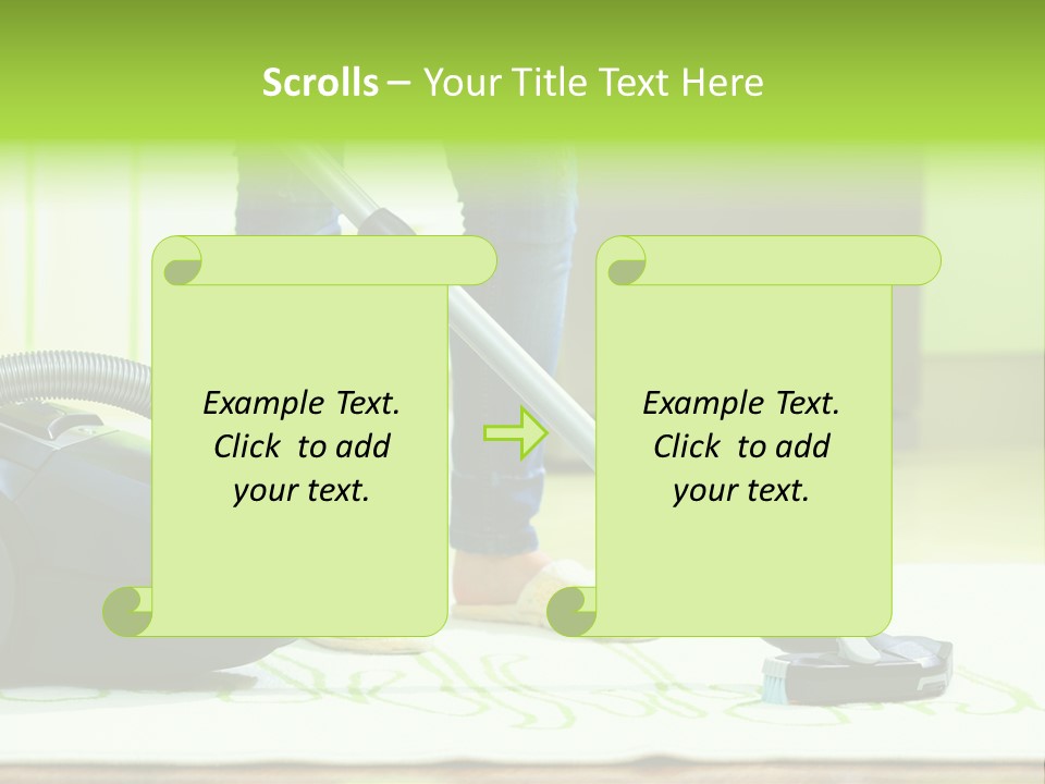 Female House Mopping PowerPoint Template