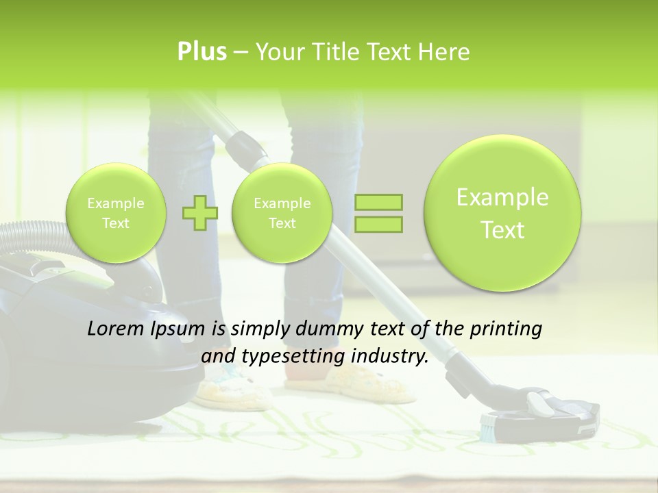 Female House Mopping PowerPoint Template
