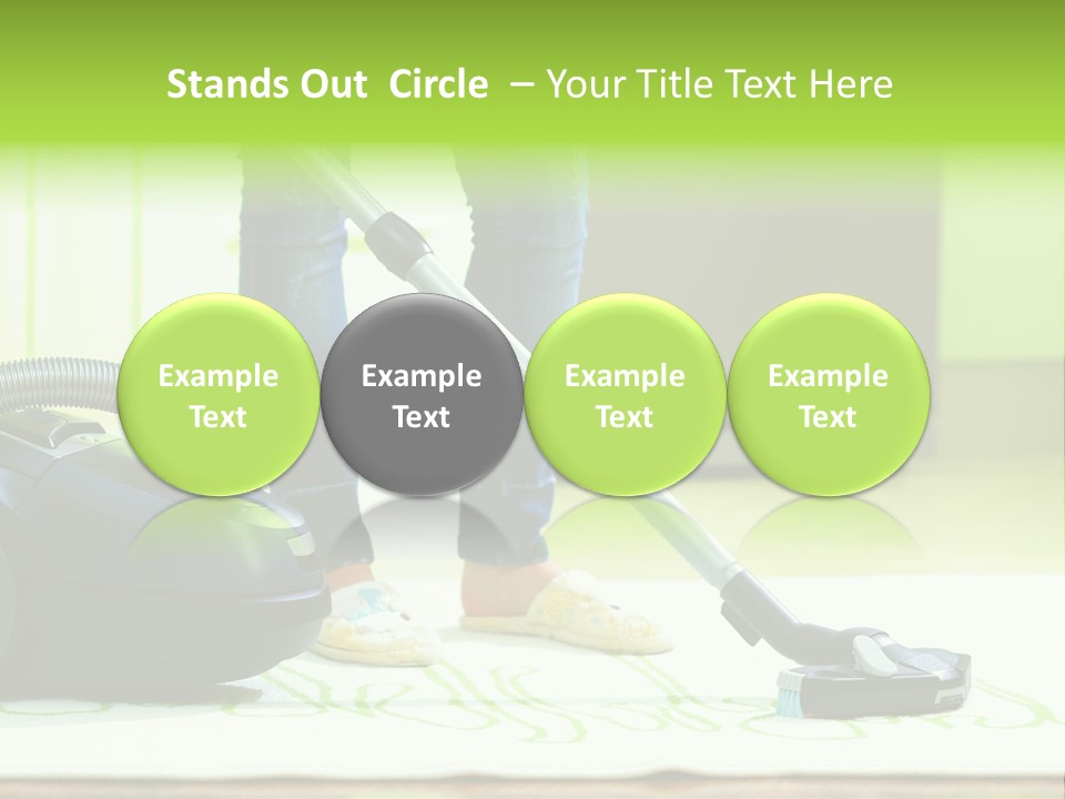 Female House Mopping PowerPoint Template