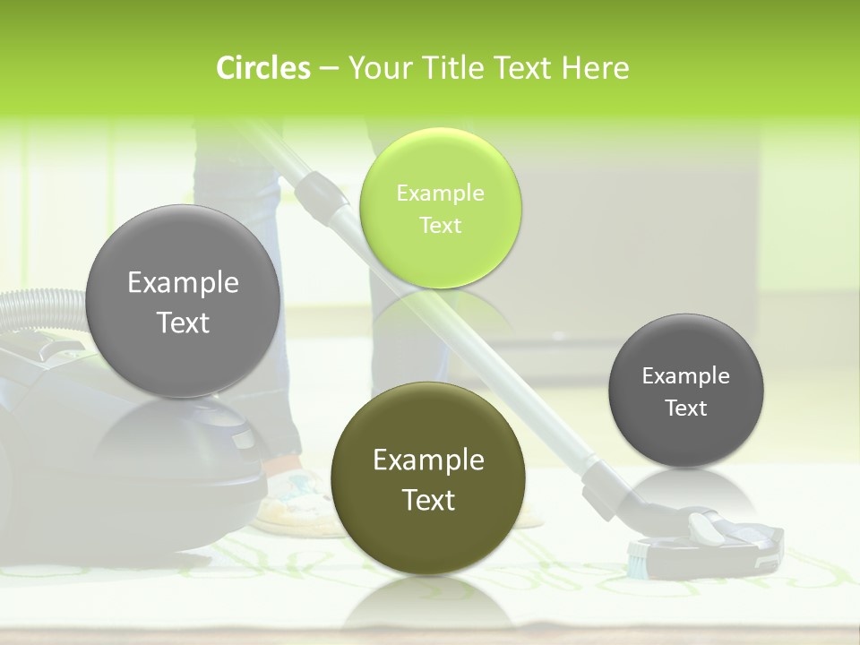 Female House Mopping PowerPoint Template