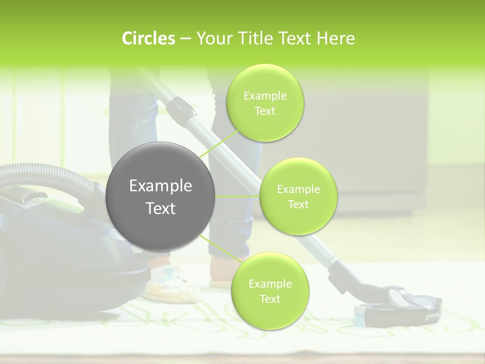 Female House Mopping PowerPoint Template