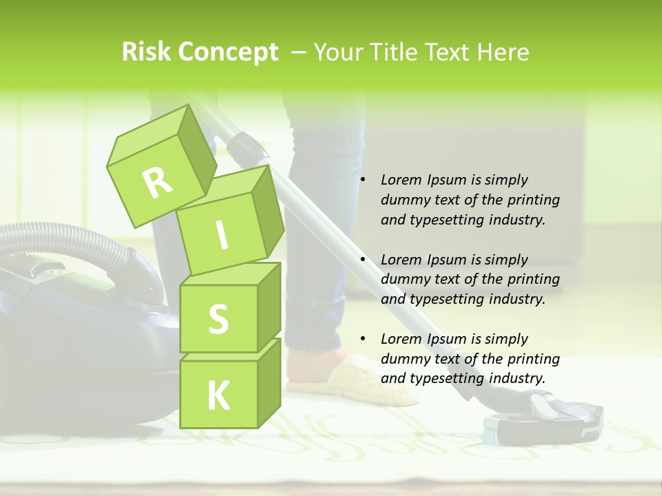 Female House Mopping PowerPoint Template