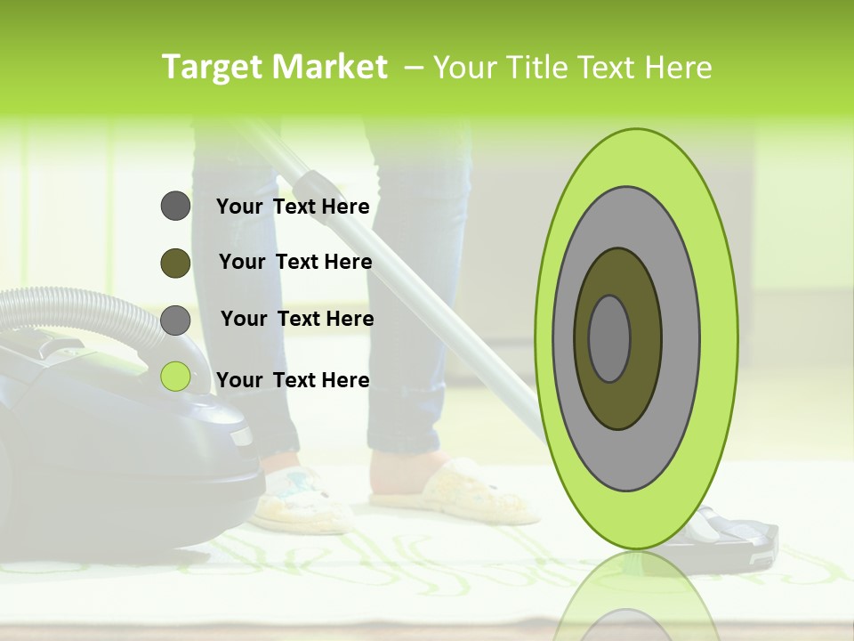 Female House Mopping PowerPoint Template