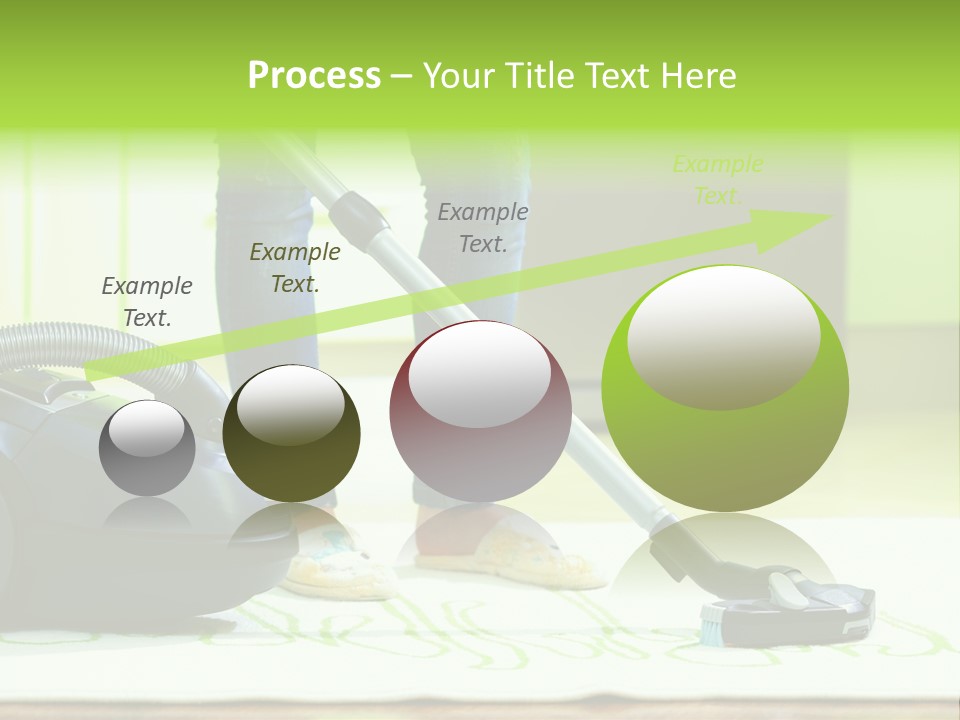 Female House Mopping PowerPoint Template