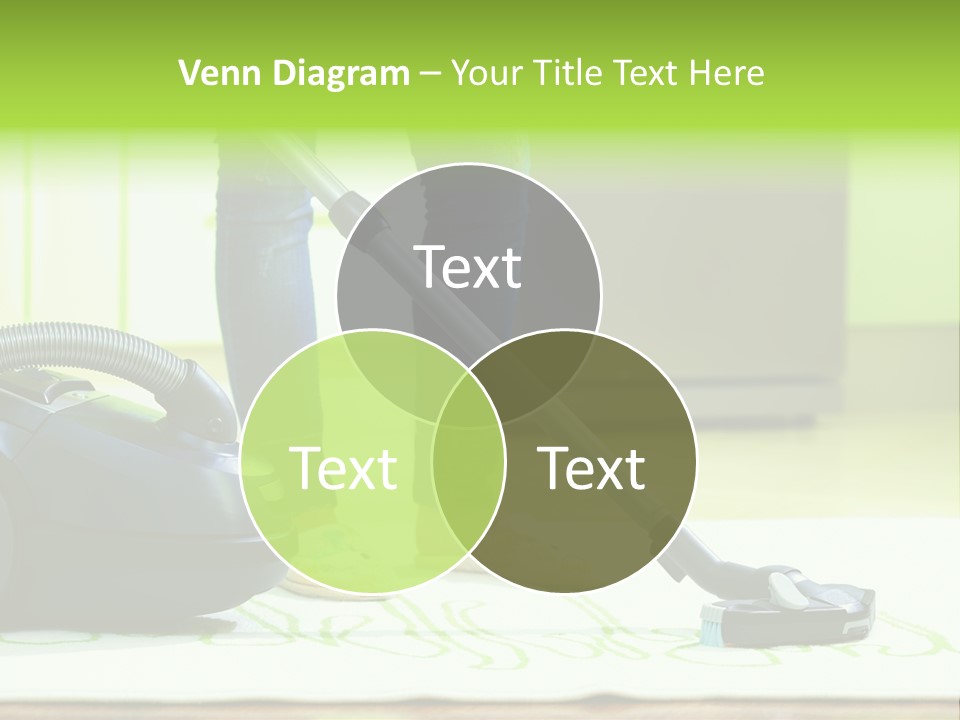 Female House Mopping PowerPoint Template