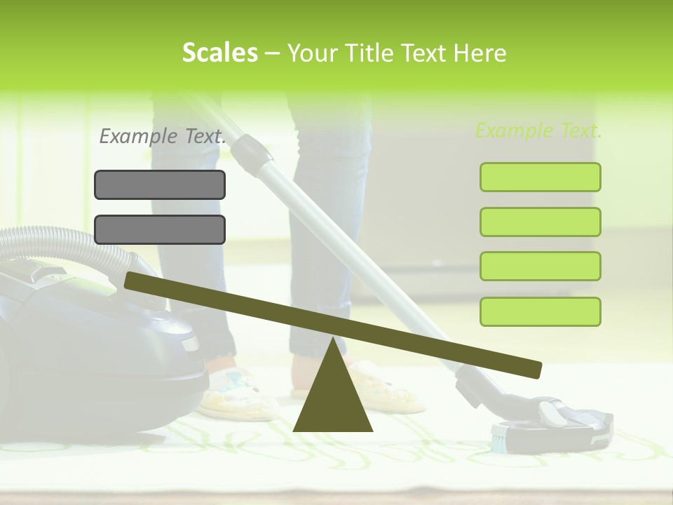 Female House Mopping PowerPoint Template