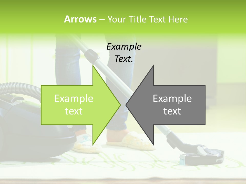 Female House Mopping PowerPoint Template