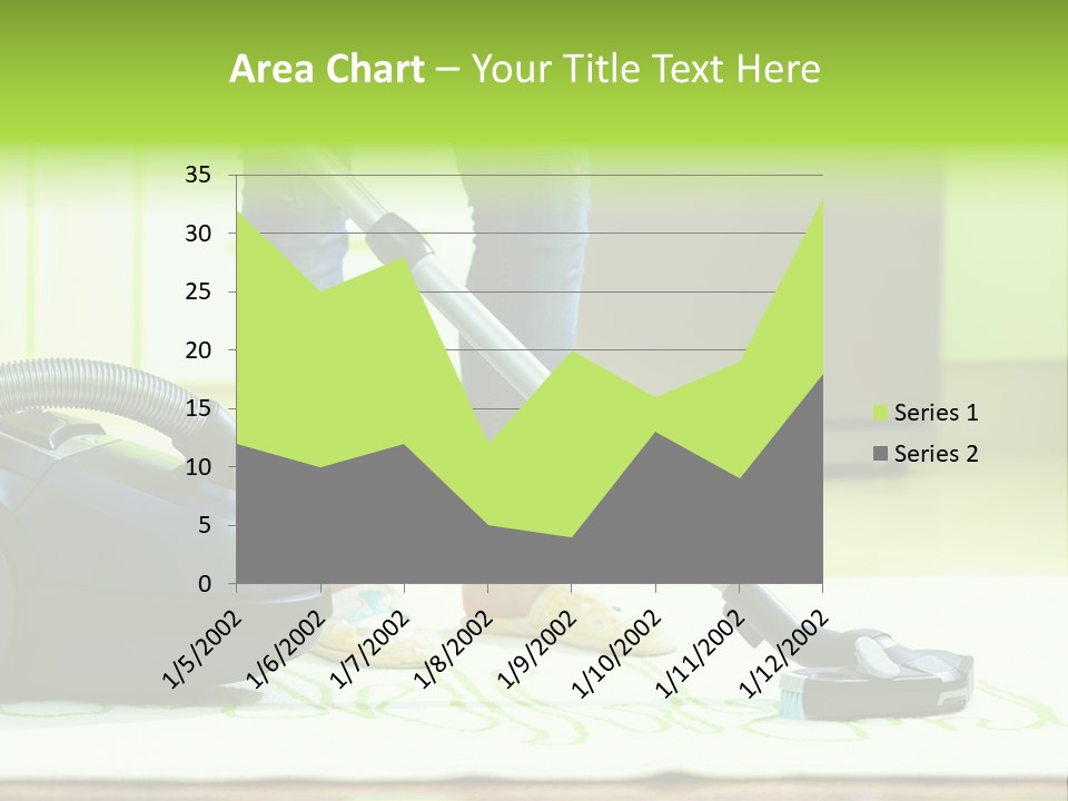 Female House Mopping PowerPoint Template