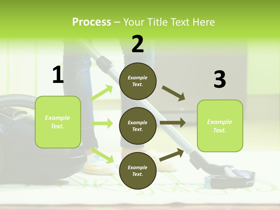 Female House Mopping PowerPoint Template