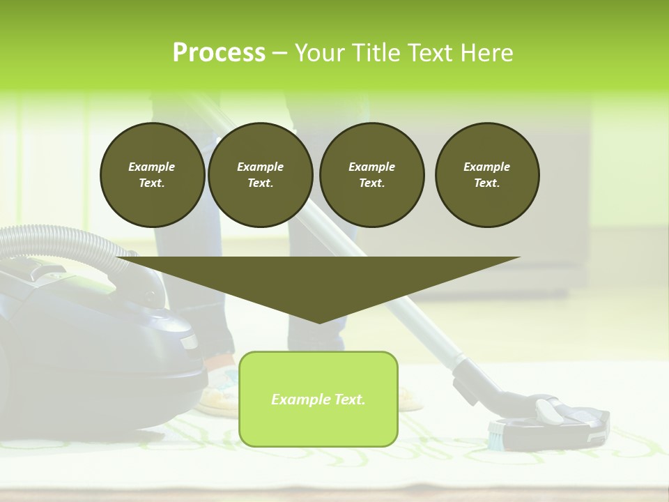 Female House Mopping PowerPoint Template